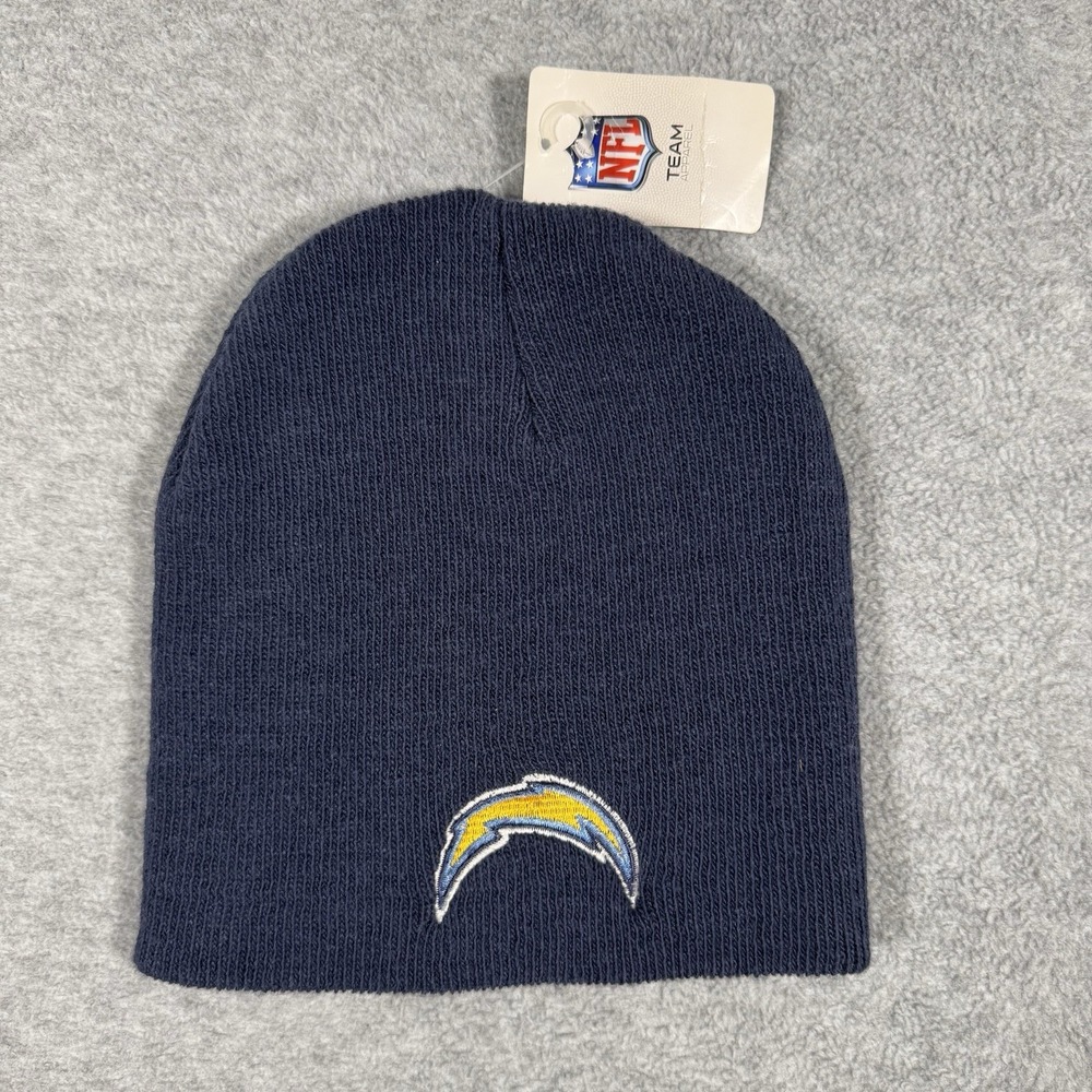 NWT Los Angeles Chargers NFL Team Apparel Beanie One Size Navy Knit Cap Logo